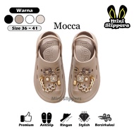 MS Women's Sandals 9cm High EVA Material Jibbitz Ribbon Chain Model Latest