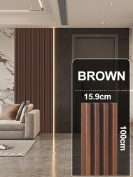 DIODIY WPC Fluted Wall Panel Sticker Waterproof Grille Design Ecological Board Pvc Wood Panel TV bac