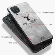 Case Samsung A12 Cloth Leather Deer Case Premium Softcase Casing ORII