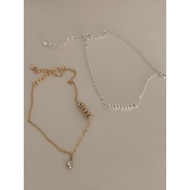 |'Ftune Loop 'Ring Small Diamond Lucky Sterling Silver Bracelet