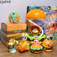 QVPYP Action Figures Delicious Crab Burger Model Toys Mini Dolls Spongebob Cartoon Action Figures Do