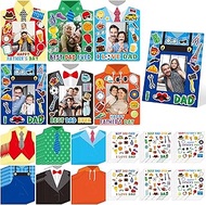 WATINC Fathers Day Picture Frame Crafts - 72Pcs DIY Clothes Shirt Card Picture Frame with Stickers C