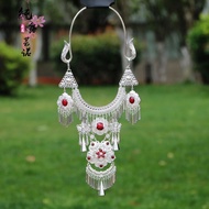 New Style Miao Silver Necklace Collar Minority Ethnic Holiday Dance Performance Pemiao Ethnic Silver
