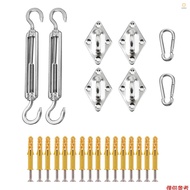 Shade Sail Hardware Kit for Rectangle Sun Shade Sails Stainless Steel Hardware Accessories for Shade