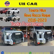 (TUNDRA) Toyota Hilux Revo Rocco Rogue 2016-2023 Convert Tundra Front Bumper Bodykit Grill Grille Led