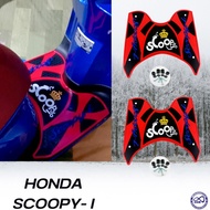 HONDA Scoopy i ชุดแผ่นยางรองเท้า วางเท้า สีแดง-ดำ ดีไซน์สวยลายกราฟิก Scoopy