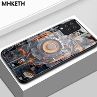 Case For Samsung A22 M22 A22 5G Phone Back Cover Shockproof Modern Mech Glass