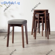 SERENDIPIA SG Solid Wood Stool, Household Stool, Wooden Stool, Square Stool, Wooden Climbing Stool, 
