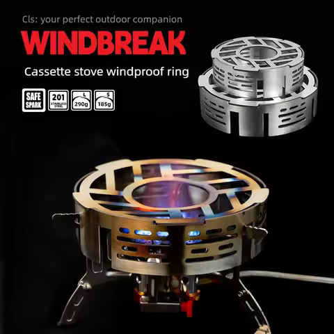 Mini Outdoor Wind Shield Camping Stoves Windproof Ring Stainless Steel Gas Picnic Cookers Wind Defle