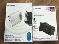 Momax 140W PD 3.1 65W PD 3.0 Charger 5-20V ONEPLUG USB-C Type-C Type A QC 3.0 快充電器 香港行貨 Switch Lapto