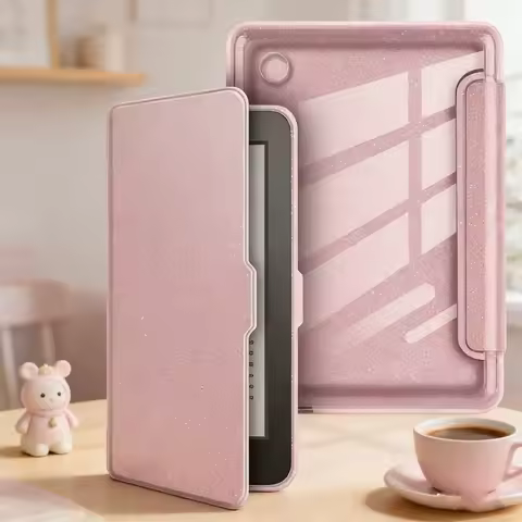 Acrylic Magnetic Slim Flip Case for Tolino Shine Color 2024 / Shine5 2024 / Shine4 6" EBook Glitter 