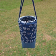 小螺旋紋束口環保杯袋 飲料提袋 保溫瓶提袋 手作 帆布 方便