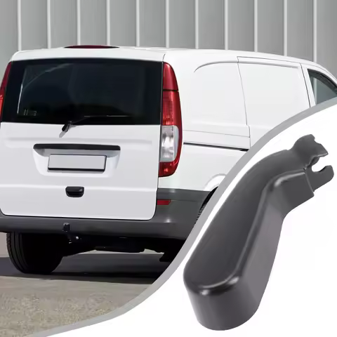 1PCS Rear Windshield Wiper Cover Cap For Vito W639 For Viano A0008211833 Black Easy Installation Rep