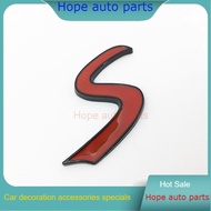 New upgrade 3D Chrome Metal Red Letter S Car Emblem Stickers for Infiniti Q50 Q50L G37 G25 QX70 FX35