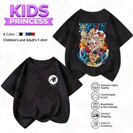 Kids Princess Japanese Anime One Piece Luffy Print Casual Comfortable T-shirt for Kids Girl Boy4