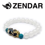 ZENDAR 年度神獸珠寶系列設計款 青玉變色貔貅天然水晶寶石手環 （禮盒包裝） _廠商直送