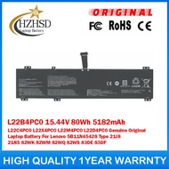 L22B4PC0 15.44V 80Wh 5182mAh L22C4PC0/X4PC0/M4PC0/D4PC0 Genuine Original Laptop Battery For Lenovo 5