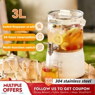 Wifer 3000ML Multi-Function Herbal Tea Kettle | Large Capacity Electric Infuser Pot Teko Bunga Suhu 