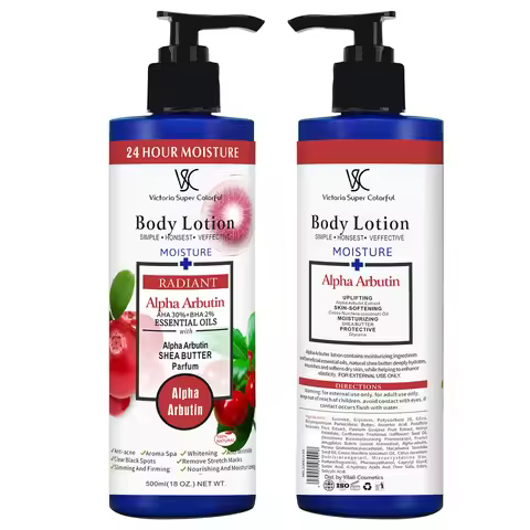 500ml Alpha Arbutin 30% AHA+2% BHA Whitening Body Lotion Glow Skin Brightening Moisturizer Hydrating