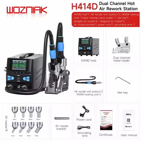 Aixun H414D Dual-station Hot Air Gun 3200W Smart Desoldering Station Connect Bluetooth and WIFI for 