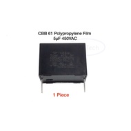 CBB 61 Capacitor 5uf 450v Polypropylene Film 5uf 450v 1 piece (1 piece)
