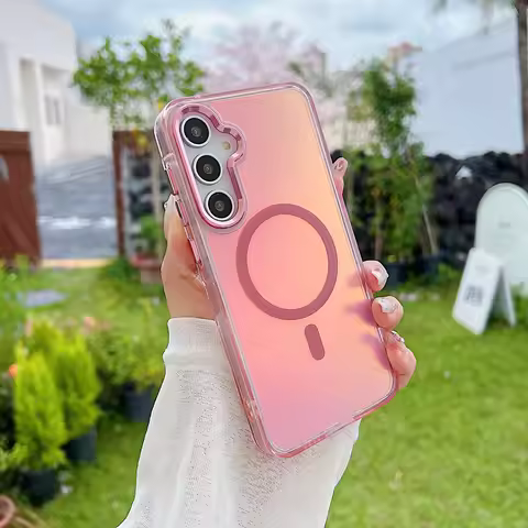 Fashion Laser Gradient Shockproof Magnetic Case For Samsung Galaxy A06 A55 A54 A53 A35 A34 A25 A15 A