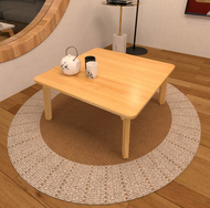 โต๊ะญี่ปุ่น โต๊ะ โต๊ะพับไม้ โต๊ะคอม โต๊ะไม้ยางพารา สีธรรมชาติ กว้าง 60 X ยาว 60 X สูง 29.5 Cm.