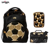 Smiggle Gold Football Backpack Set Sarung Pensel Alat Tulis Lelaki Beg Penyimpanan Pelbagai Fungsi H