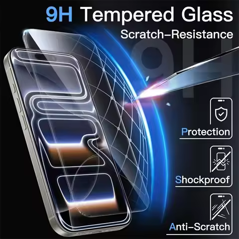 i17 ProMax Glass 4-1Pcs 9H Tempered Glass Screen Protector For iPhone 17 Pro Max Protective Glass On