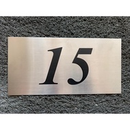 STOCK CLEARANCE  Stainless Steel ETCHING House Number Plate