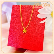 สร้อยคออิตาลีแท้ 18k จี้ใบหน้ายิ้มของผู้หญิง 99.99% ทองน้ําหนัก 3 กรัมทอง แท้ หลุด จำนำ