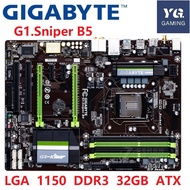 original Gigabyte G1.Sniper B5 LGA 1150 DDR3 for I3 I5 I7 CPU 32GB B85 desktop USED motherboard