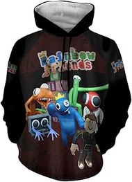 Anime Game Hoodie Rainbow Friends 3D Printed Pullover Sweatshirt Cute Cartoon Casual Style Costume L
