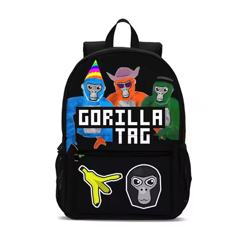 Gorilla Tag Kids Mochila 47cm/18.5inch Large Capacity Backpack Gorilla Tag School Supplies School ba
