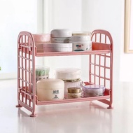Mini Plastic Shelf Mini 2-Tier Shelf/ 2-Tier Mini Table Shelf/