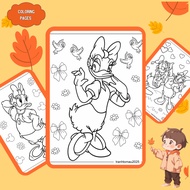 Set of 18/10 coloring pages, Daisy duck coloring pages for children, 70gsm A4, A5 paper DS090T