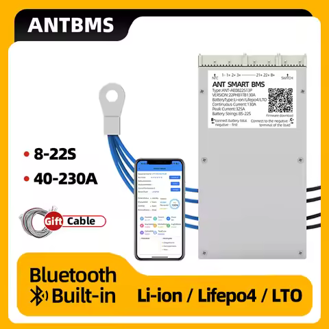 ant smart bms 8S 12S 13S 14S 15S 16S 17S 18S 19S 20S 21S 22S For Lithium Battery With Bluetooth Buil