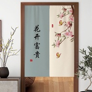 Japanese style bedroom room Partition long door curtain Entrance short divide door curtain with rod Chinese style BathroomKitchen living room Hanging Half Door Curtain Free Rod