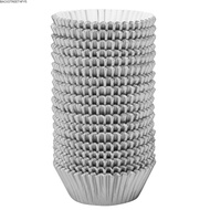 BACKSTREET4FC3 200PCS Cupcake Liner, Greaseproof Gold Silver Muffin Baking Cup, Durable Aluminum Foi