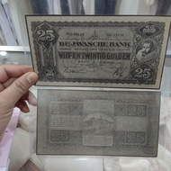 Uang kuno 25 Gulden coen 1925 Photograph Proof Rare Item UNC