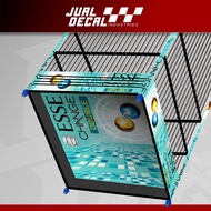 Decal Box Cage motif ESSE CHANGE Sticker Variation Flat Cage Cendet Kacer Kosan
