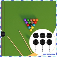 [AmlesoaeMY] 6x Billiard Cue Bottom Cover with Screw Game Club Protector Repair Black