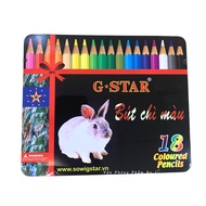 Box of 18 Gstar Colored Pencils Good Quality High Quality Tin Box - VPP Happy Kids
