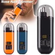 Portable Ear Nose Hair Trimmer Clipper with Digital Display Face Eyebrow Beard Shaver Painless Elect