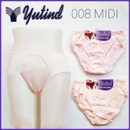 1 Jepit 3 Pcs Celana Dalam Yutind 008  - CD Wanita Dewasa - Karet Zigzag 1 Warna 3 CD