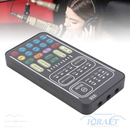 CRAFTMX I9 Voice Changer Set, 8 Voice LED Lights Recording Mini Sound Card, Portable 16 Modes USB Re