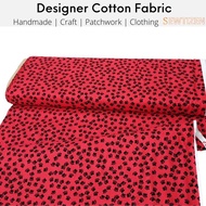 Premium Cotton Fabric Red Animal Foot Print Paw-PatchworkQuilting Craft DIY Sewing |Sewtizen Fabric 