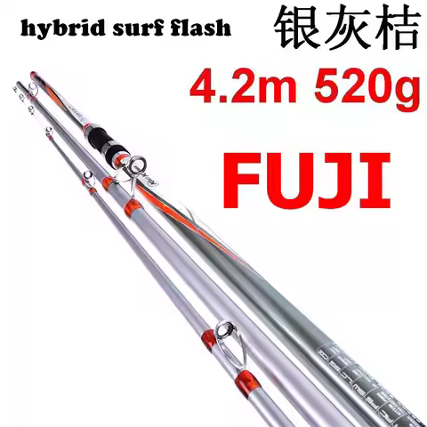 ZZ05 Fuji Top Ring 4.2m 520g Kali Pure Carbonfiber SurfCasting Rod Solid Tip Dia. 1.8mm Butt Dia. 25