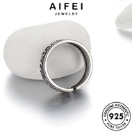 AIFEI JEWELRY For Original 純銀戒指 Adjustable Perak Perempuan Cincin Totem Ring Women Silver Korean Sterling Accessories Vintage 925 R180