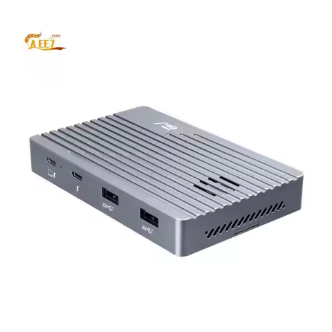 AEE7-40Gbps Thunderbolt 4/3 M.2 M-Key Nvme SSD Enclosure With Fan Cooling JHL7440 Chip M.2 Nvme SSD 